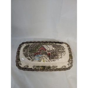 Johnson Brothers The Friendly Village Rare Vintage Rectangular Butter Dish